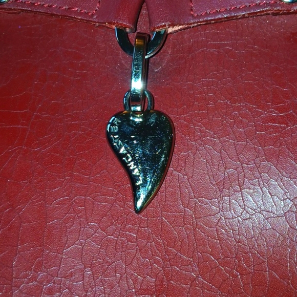 Lancaster Convertable Red Leather Shoulder Bag Backpack - Picture 9 of 16